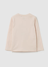 Ovs T-Shirt With Glitter Print And Long Sleeves